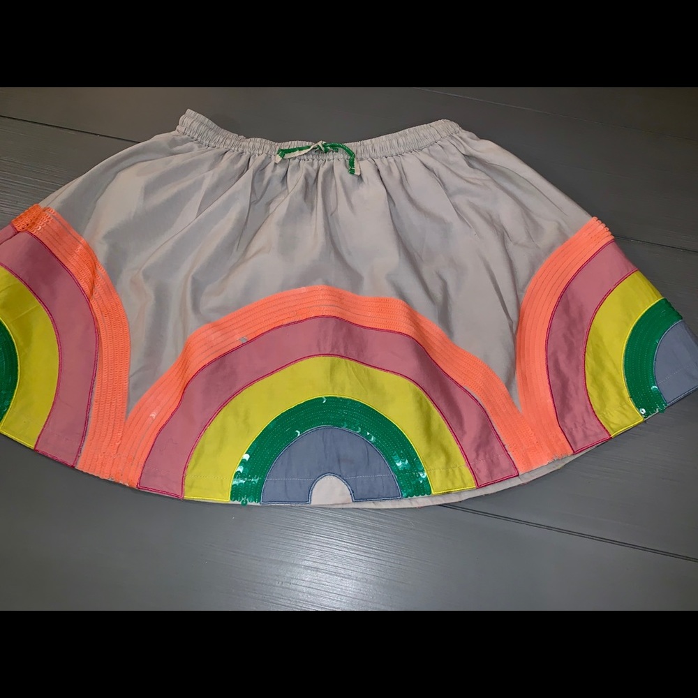 Mini Boden Skirt-Rainbow Sequin-Girls-9-10Years
